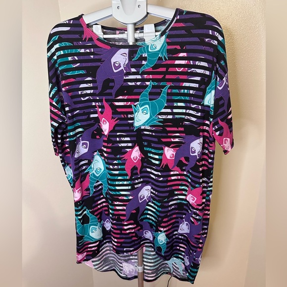 Lularoe Simply Comfortable Women's Disney Maleficent Short Sleeve Stretch Shirt - Picture 1 of 4